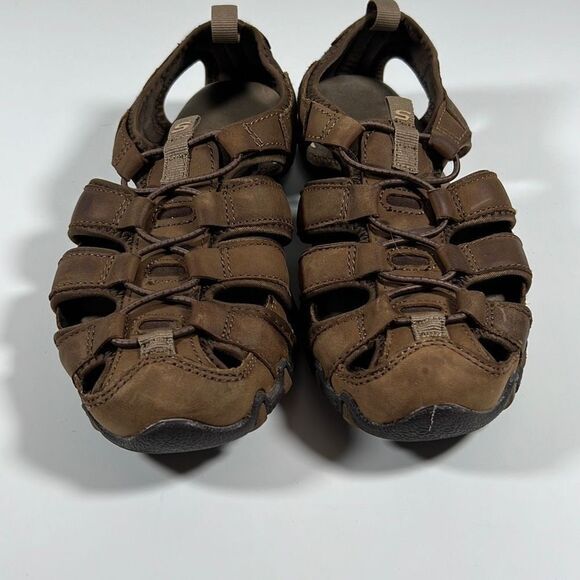 Skechers Air Comfort Leather Waterproof Hiking Walking Sandals Shoes Brown US 6 main image 4